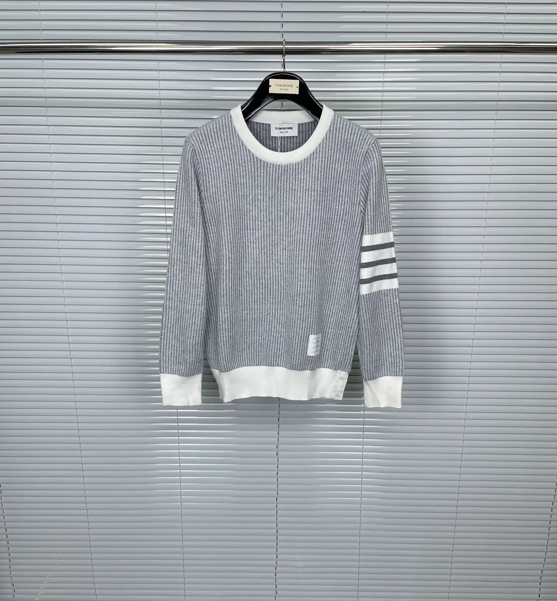 🔥🔥p125 Thom Browne ➡️ ， Retro Same Style Versatile : Light Gray Dark Gray Size：M-2XL